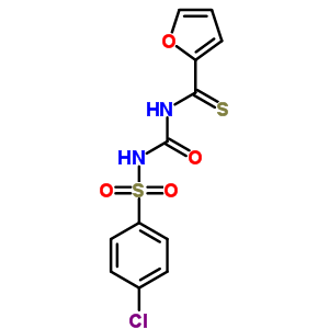 1-(4-氯苯基)磺酰基-3-(呋喃-2-羰基硫代)脲结构式_61720-83-0结构式
