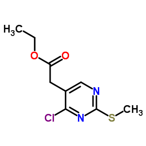4-氯-2-甲基硫代-5-嘧啶乙酸乙酯结构式_61727-34-2结构式