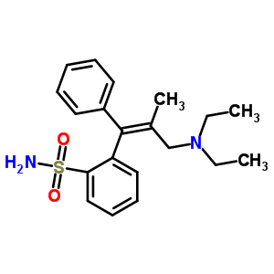 2-[(Z)-3-二乙基氨基-2-甲基-1-苯基-1-丙烯基]苯磺酰胺结构式_61766-87-8结构式
