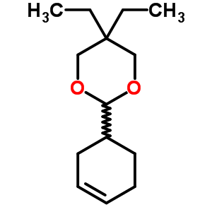 2-(1-环己-3-烯基)-5,5-二乙基-1,3-二恶烷结构式_61920-33-0结构式