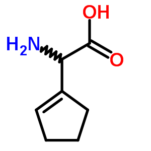 氨基(1-环戊烯-1-基)乙酸结构式_61996-18-7结构式