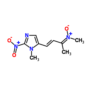N-甲基-N-[3-(1-甲基-2-硝基-1H-咪唑-5-基)-1-甲基-2-丙烯亚基]胺氧化物结构式_62143-88-8结构式