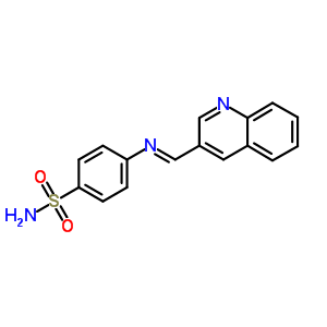 4-(Quinolin-3-ylmethylideneamino)benzenesulfonamide Structure,62294-72-8Structure