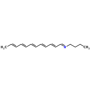 N-(十二碳-2,4,6,8,10-五烯亚基)-N-丁胺结构式_62480-45-9结构式
