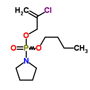(2-氯烯丙基)丁基 1-吡咯烷基膦酸酯结构式_62484-93-9结构式