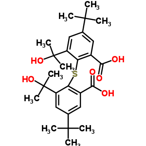 2-[2-羧基-6-(2-羟基丙烷-2-基)-4-叔丁基-苯基]磺酰基-3-(2-羟基丙烷-2-基)-5-叔丁基-苯甲酸结构式_62558-13-8结构式
