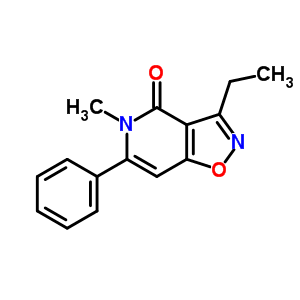 3-乙基-5-甲基-6-苯基-异噁唑并[4,5-c]吡啶-4(5h)-酮结构式_62613-76-7结构式