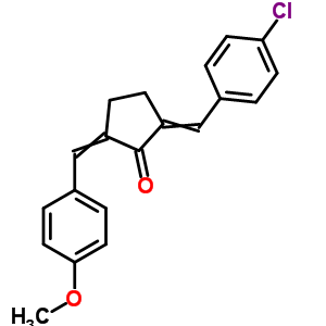 2-[(4-氯苯基)亚甲基]-5-[(4-甲氧基苯基)亚甲基]-环戊酮结构式_62643-69-0结构式