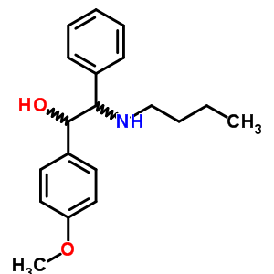 2-丁基氨基-1-(4-甲氧基苯基)-2-苯基-乙醇结构式_6267-75-0结构式