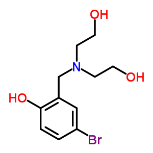 2-[(双(2-羟基乙基)氨基)甲基]-4-溴-苯酚结构式_6304-73-0结构式