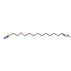 3-(10-十一碳烯基氧基)丙腈结构式_63095-34-1结构式
