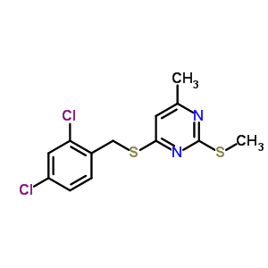 4-[[(2,4-二氯苯基)甲基]硫代]-6-甲基-2-(甲基硫代)-嘧啶结构式_6310-07-2结构式