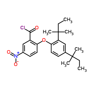 2-[2,4-二(1,1-二甲基丙基)苯氧基]-5-硝基苯甲酰氯结构式_63134-22-5结构式