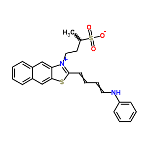 2-[4-(苯基氨基)-1,3-丁二烯基]-3-(3-磺酸基丁基)萘并[2,3-d]噻唑鎓结构式_63148-83-4结构式