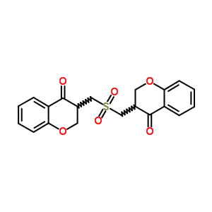 3-[(4-氧代苯并二氢吡喃-3-基)甲基磺酰基甲基]苯并二氢吡喃-4-酮结构式_63261-24-5结构式