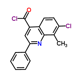 7-氯-8-甲基-2-苯基喹啉-4-羰酰氯结构式_6338-22-3结构式