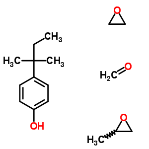 甲醛与 4-(1,1-二甲基丙基)苯酚, 甲基环氧乙烷和环氧乙烷的聚合物结构式_63428-91-1结构式