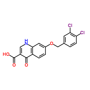 7-[(3,4-二氯苯基)甲氧基]-4-氧代-1H-喹啉-3-羧酸结构式_63463-23-0结构式
