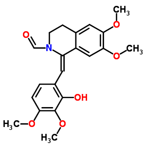 (Z)-3,4-二氢-1-(2-羟基-3,4-二甲氧基亚苄基)-6,7-二甲氧基异喹啉-2(1h)-甲醛结构式_63490-92-6结构式