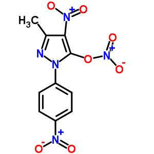 3-甲基-4-硝基-1-(4-硝基苯基)-1H-吡唑-5-醇硝酸盐结构式_63549-41-7结构式