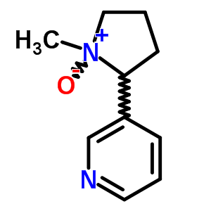 3-(1-甲基-1-氧代吡咯烷-1-鎓-2-基)吡啶结构式_63551-14-4结构式