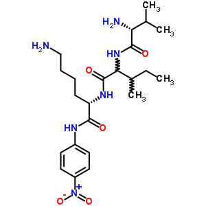 缬氨酰-亮氨酰-赖氨酰 4-硝基苯胺结构式_63589-93-5结构式