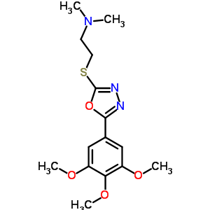 N,N-二甲基-2-[[5-(3,4,5-三甲氧基苯基)-1,3,4-噁二唑-2-基]磺酰基]乙胺结构式_63698-56-6结构式