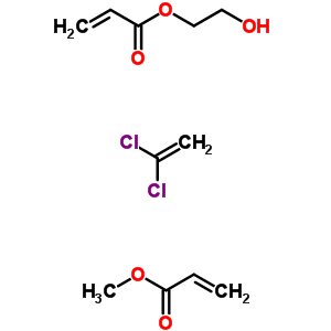 2-丙烯酸 2-羟基乙基酯与 1,1-二氯乙烯和 2-丙烯酸甲酯的聚合物结构式_63744-63-8结构式