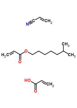 2-丙烯酸与 2-丙烯酸异辛酯和 2-丙烯腈的聚合物结构式_63793-45-3结构式