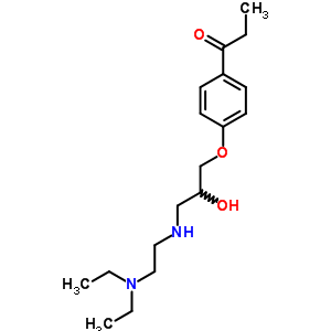4-[2-羟基-3-[[2-(二乙基氨基)乙基]氨基]丙氧基]苯丙酮结构式_63815-45-2结构式