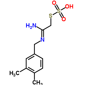 S-[2-(3,4-二甲基苄基氨基)-2-亚氨基乙基]硫代硫酸氢酯结构式_63869-36-3结构式