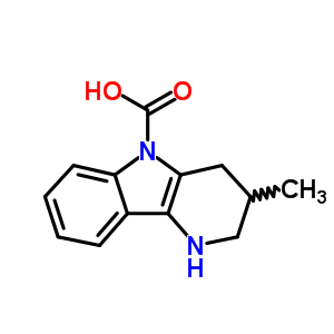1,2,3,4-四氢-3-甲基-5H-吡啶并[3,2-b]吲哚-5-羧酸结构式_63869-96-5结构式