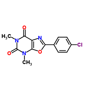 2-(4-氯苯基)-4,6-二甲基-噁唑并[5,4-d]嘧啶-5,7(4H,6H)-二酮结构式_63873-75-6结构式