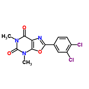 2-(3,4-二氯苯基)-4,6-二甲基-噁唑并[5,4-d]嘧啶-5,7(4H,6H)-二酮结构式_63873-77-8结构式