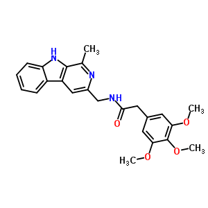 N-(1-甲基-9h-吡啶并[3,4-b]吲哚-3-甲基)-3,4,5-三甲氧基苯基乙酰胺结构式_63885-44-9结构式