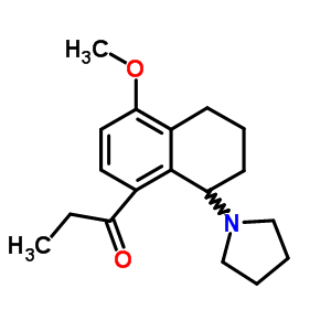 1-(5-甲氧基-8-丙酰基-1,2,3,4-四氢萘-1-基)吡咯烷结构式_63886-35-1结构式