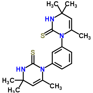 1,1-(1,3-亚苯基)双(3,4-二氢-4,4,6-三甲基-2(1h)-嘧啶硫酮)结构式_63886-72-6结构式
