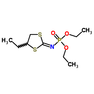 N-(4-乙基-1,3-二噻戊环-2-亚基)膦酰胺酸 O,O-二乙酯结构式_63907-31-3结构式