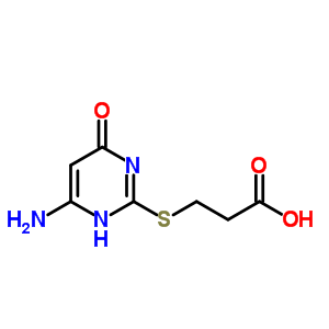 3-[(6-氨基-1,4-二氢-4-氧代嘧啶-2-基)硫代]丙酸结构式_63916-09-6结构式