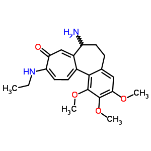 (S)-7-氨基-6,7-二氢-10-乙基氨基-1,2,3-三甲氧基苯并[a]庚搭烯-9(5H)-酮结构式_63917-72-6结构式