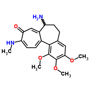 (S)-7-氨基-6,7-二氢-10-甲基氨基-1,2,3-三甲氧基苯并[a]庚搭烯-9(5H)-酮结构式_63917-73-7结构式