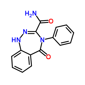 4,5-二氢-5-氧代-4-苯基-1H-1,2,4-苯并三氮杂卓-3-羧酰胺结构式_63931-90-8结构式