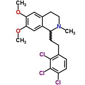 1,2,3,4-四氢-6,7-二甲氧基-2-甲基-1-(2,3,4-三氯苯乙基)异喹啉结构式_63937-61-1结构式
