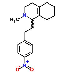 (+)-1,2,3,4,5,6,7,8-八氢-2-甲基-1-(4-硝基苯乙基)异喹啉结构式_63938-02-3结构式