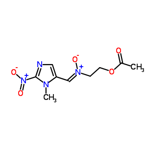 N-(2-乙酰氧基乙基)-N-[(1-甲基-2-硝基-1H-咪唑-5-基)亚甲基]胺氧化物结构式_63958-44-1结构式