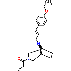 8-[3-(P-乙氧基苯基)-2-丙烯基]-3-丙酰基-3,8-二氮杂双环[3.2.1]辛烷结构式_63977-70-8结构式