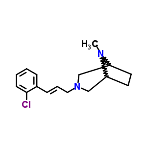 3-[3-(O-氯苯基)烯丙基]-8-甲基-3,8-二氮杂双环[3.2.1]辛烷结构式_63978-16-5结构式