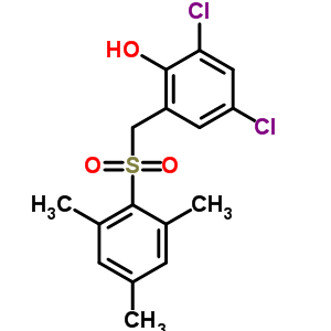 2,4-二氯-6-[[(2,4,6-三甲基苯基)磺酰基]甲基]-苯酚结构式_63988-90-9结构式