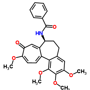 (S)-6,7-二氢-1,2,3,10-四甲氧基-7-(苯甲酰基氨基)苯并[a]庚搭烯-9(5H)-酮结构式_63989-75-3结构式