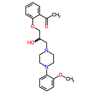 2-[2-羟基-3-[4-(2-甲氧基苯基)哌嗪]丙氧基]苯乙酮结构式_63990-74-9结构式